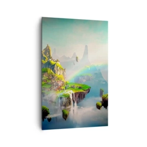 Lærredstryk - Billede på lærred - Midden - lykkelige øer - 80x120 cm