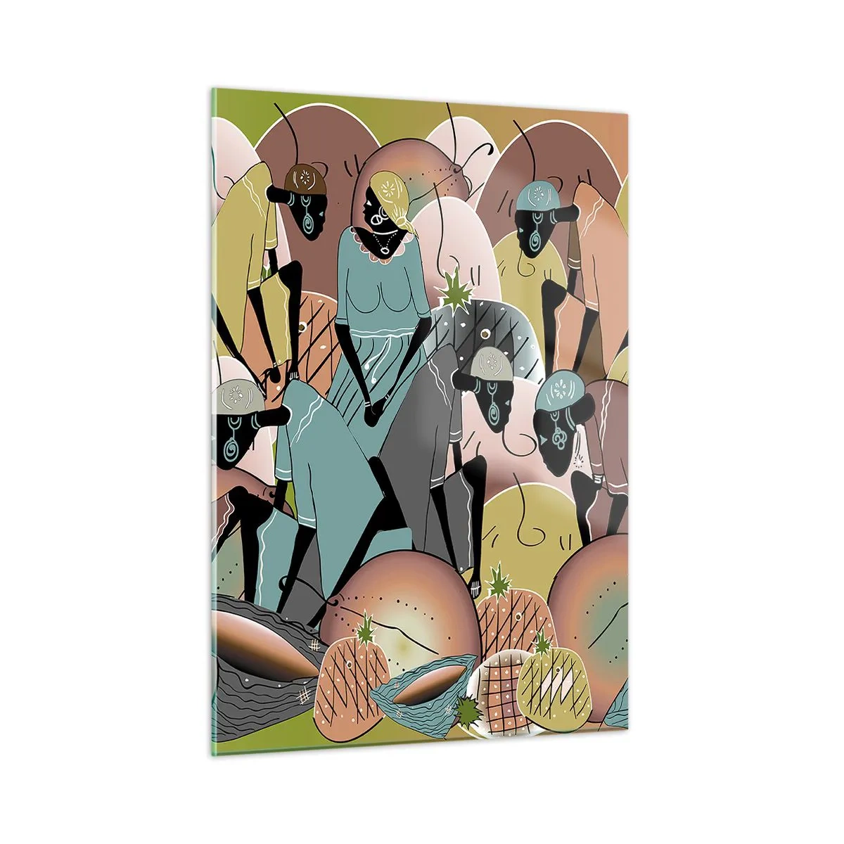 Billede på glas - Den store fejring er på vej - 50x70 cm