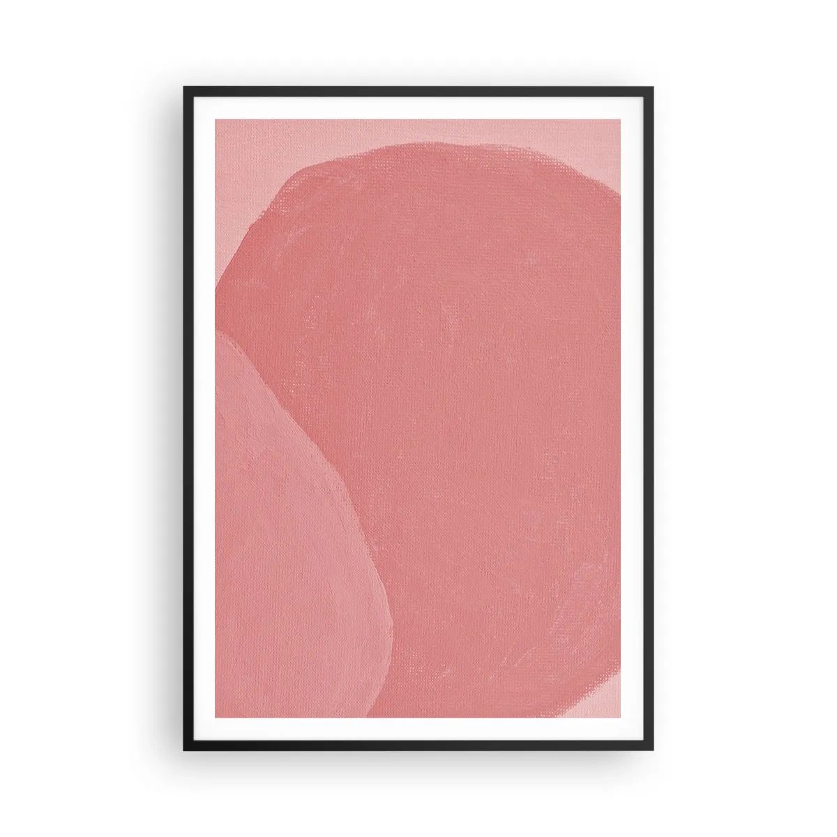 Plakat i sort ramme - Organisk komposition i pink - 70x100 cm