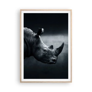 Plakat i ramme af lyst egetræ - Højre profil - 70x100 cm