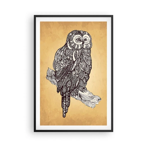 Plakat i sort ramme - Indviklede ornamenter af visdom - 61x91 cm