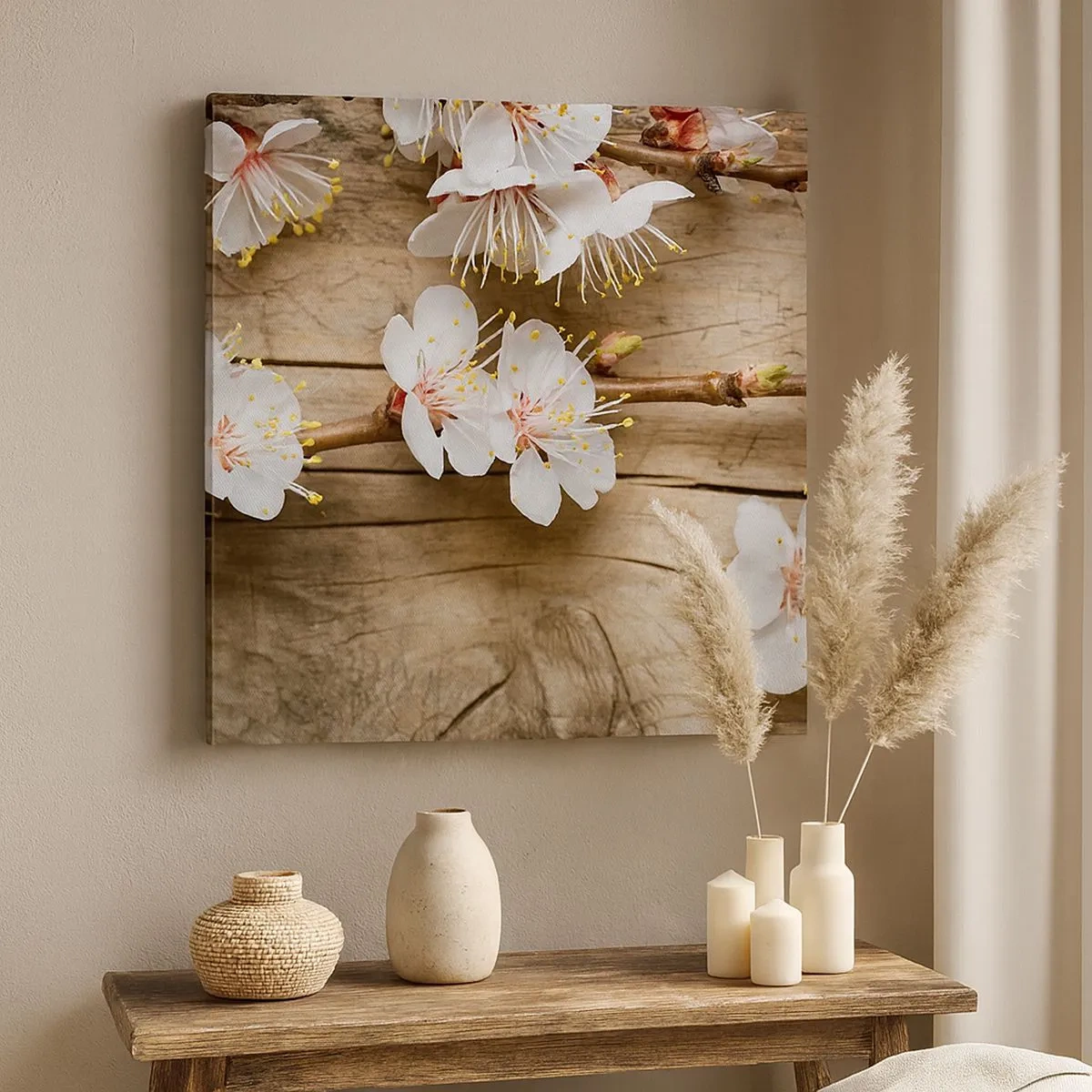 Lærredstryk - Billede på lærred - Og det blev forår - 30x30 cm