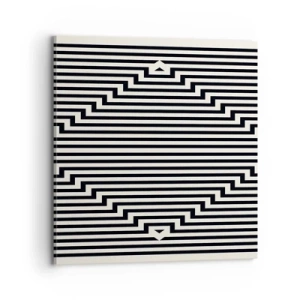 Lærredstryk - Billede på lærred - Geometrisk illusion - 70x70 cm