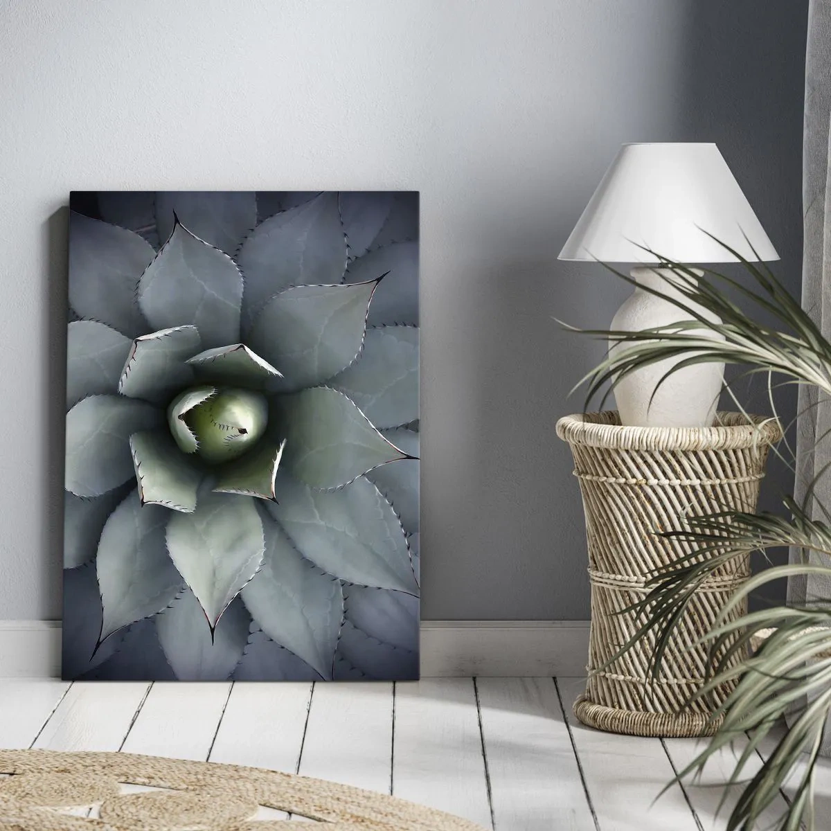 Lærredstryk - Billede på lærred - Lokkemad og advarsler - 50x70 cm