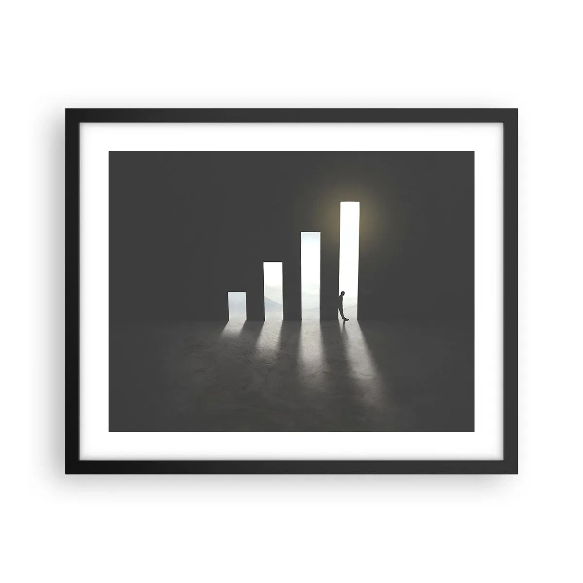 Plakat i sort ramme - Succes - et indtryk - 50x40 cm