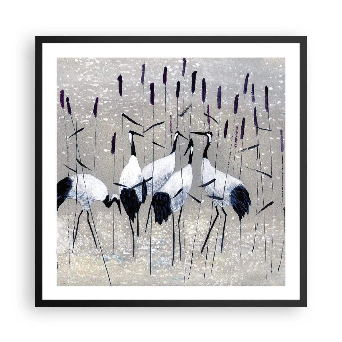 Plakat i sort ramme - Blandt sine egne - 60x60 cm