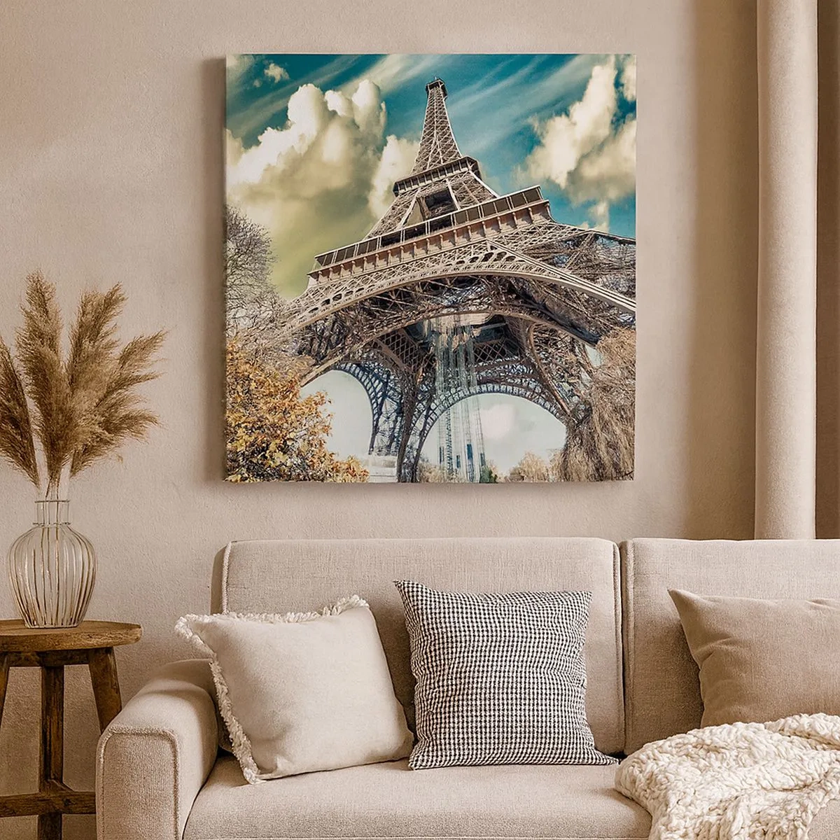 Lærredstryk - Billede på lærred - Og i efteråret i Paris... - 30x30 cm