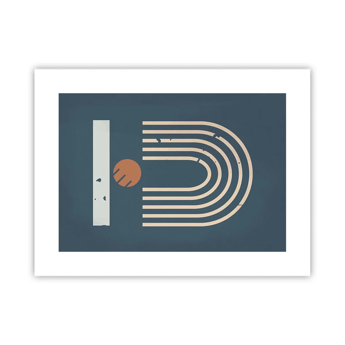Plakat - Geometri på granatæble - 40x30 cm