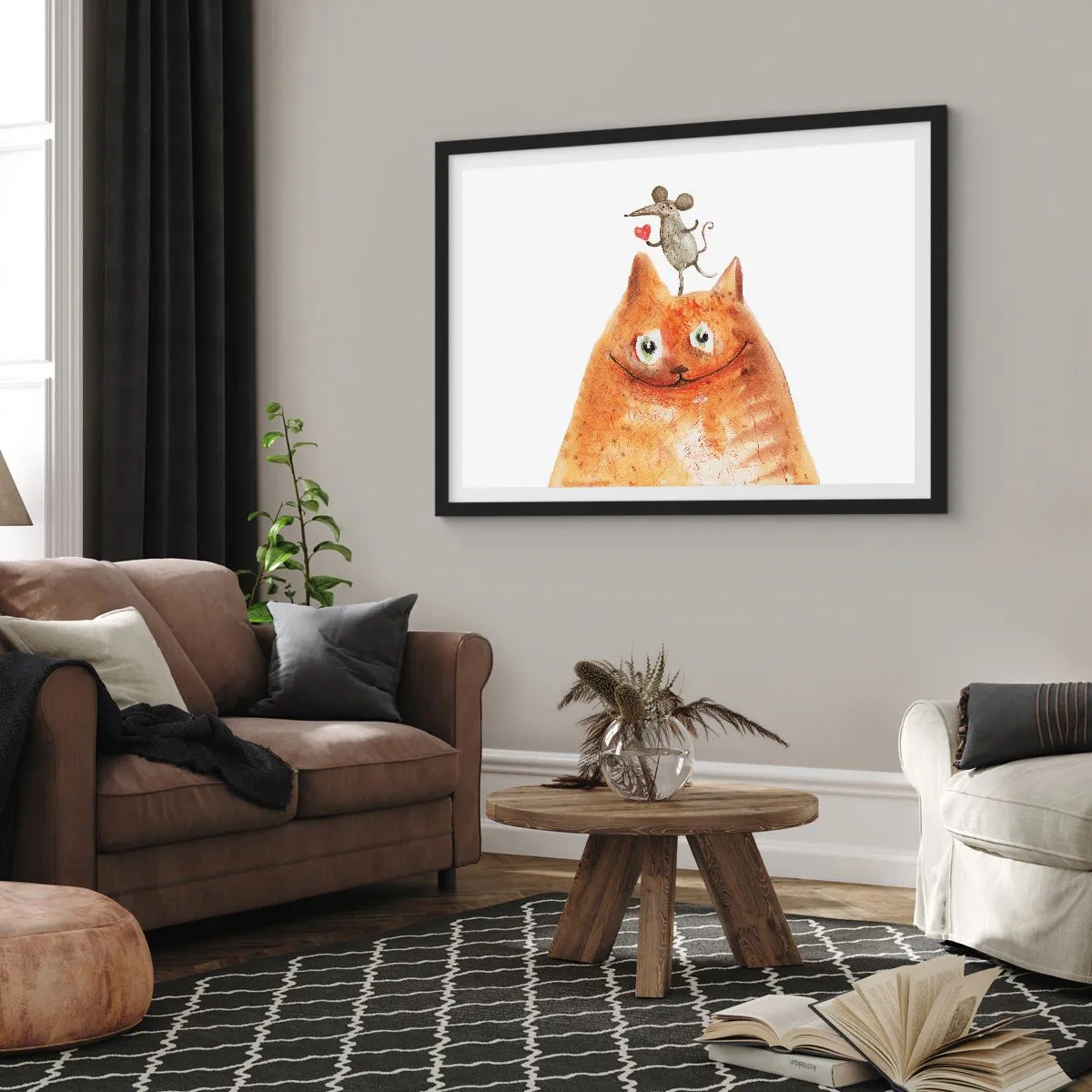 Plakat i sort ramme - Kærlighedens paradokser - 50x40 cm