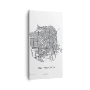 Lærredstryk - Billede på lærred - San Franciscos anatomi - 65x120 cm