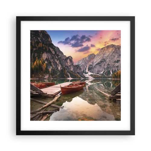 Plakat i sort ramme - Dagens løfte - 40x40 cm