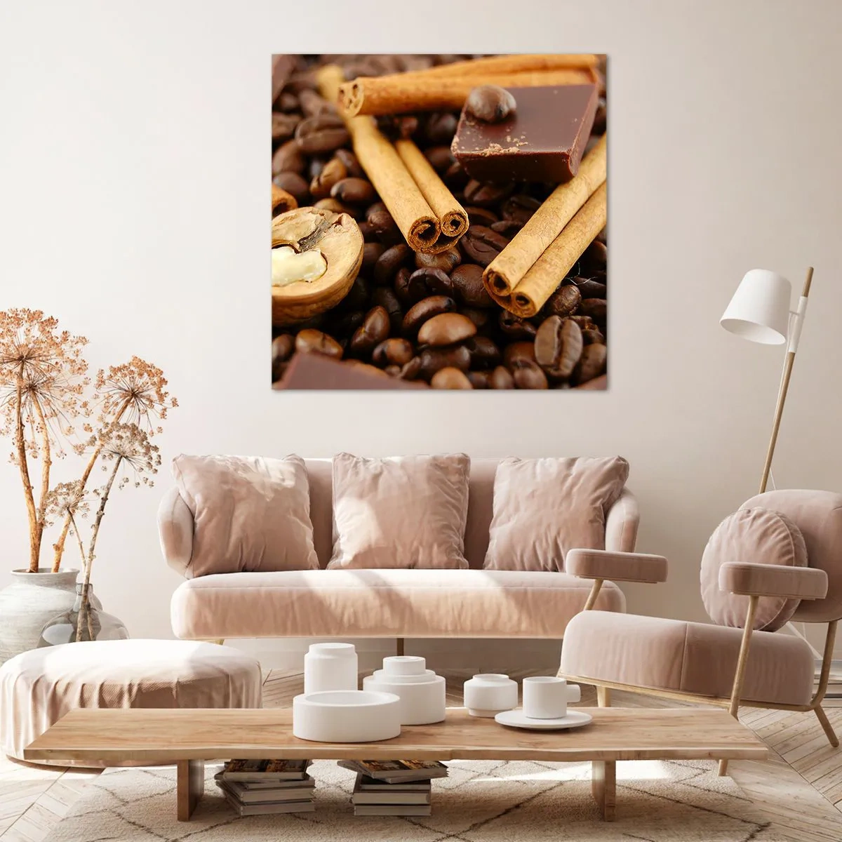 Lærredstryk - Billede på lærred - Koncert af smagsoplevelser - 60x60 cm