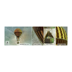 Prøve Fototapet Selvklæbende Deluxe Sticker - Banebrydende flyvninger - Ballon, Flyve, Skyer - 100x30 cm