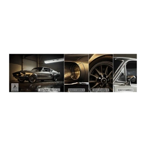 Prøve Fototapet Premium Sand - Tilbage til fortiden - Sportsvogn, Retro, Klassisk - 100x30 cm