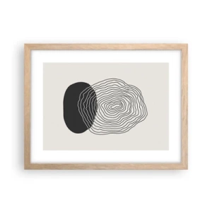 Plakat i ramme af lyst egetræ - Varighed og vibration - 40x30 cm