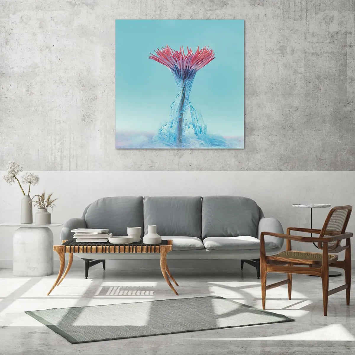 Billede på glas - I en nærende omfavnelse - 60x60 cm