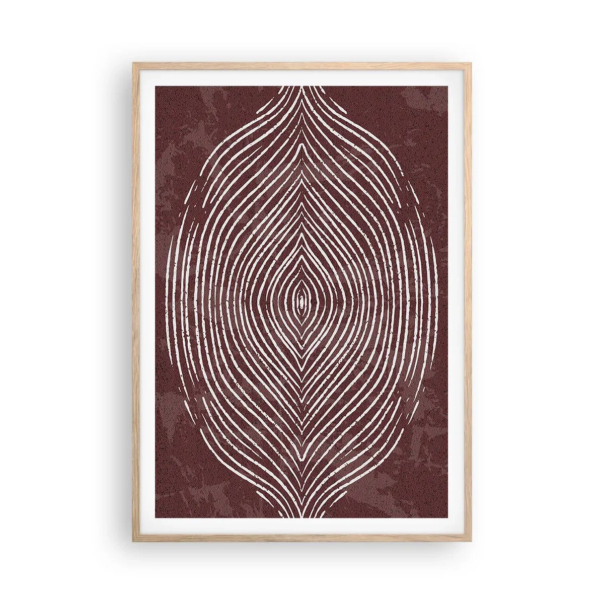 Plakat i ramme af lyst egetræ - Rummet taler - 70x100 cm