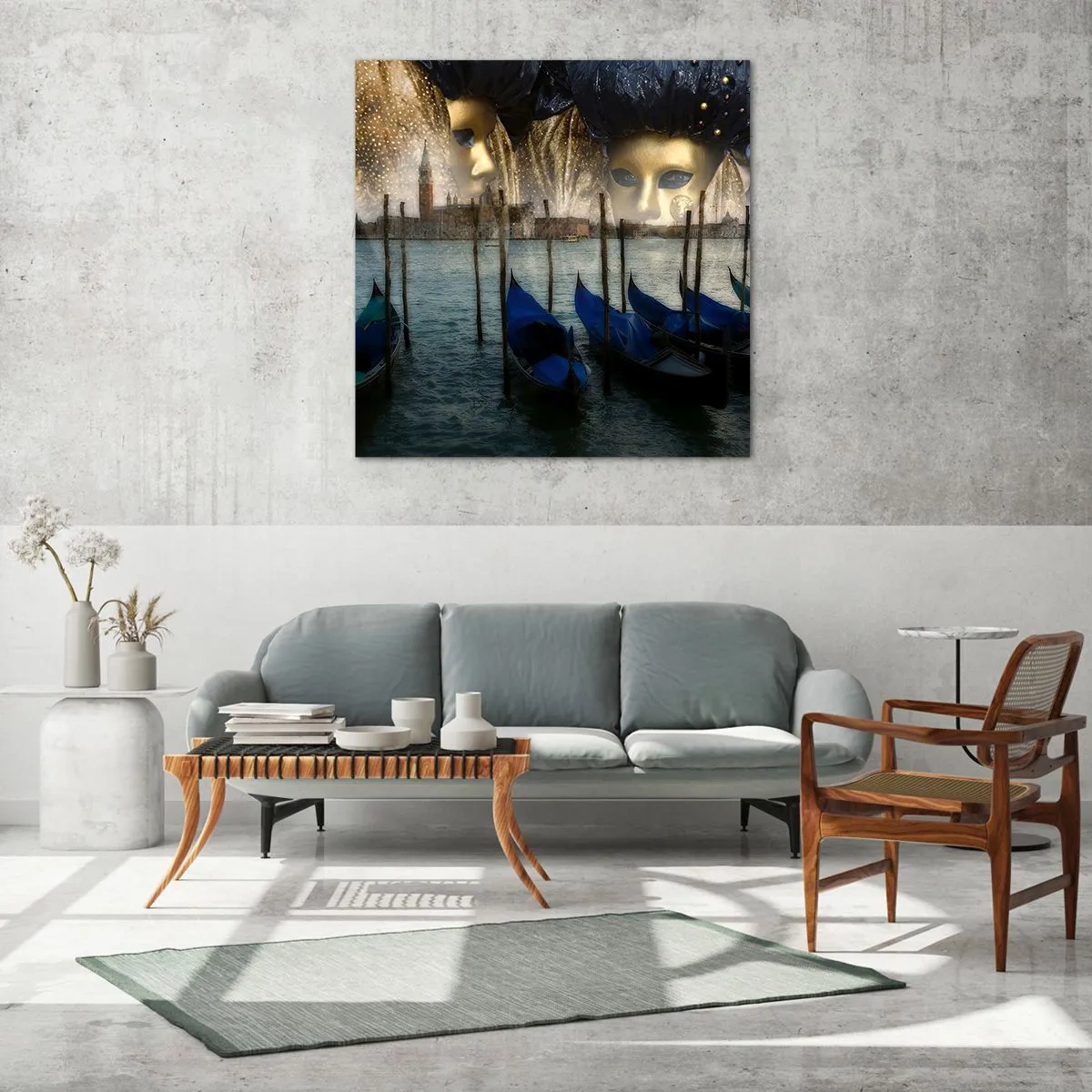 Billede på glas - Tid til at starte karneval - 70x70 cm