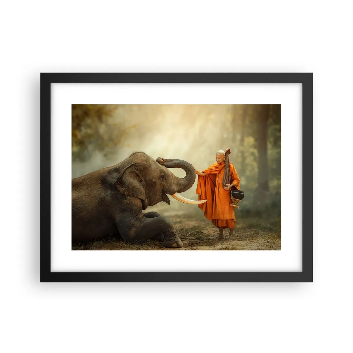 Plakat i sort ramme - Møde på ferien - 40x30 cm