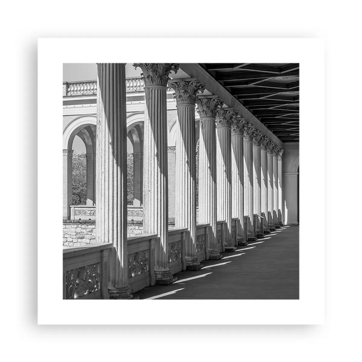 Plakat - Solrig arkade - 40x40 cm