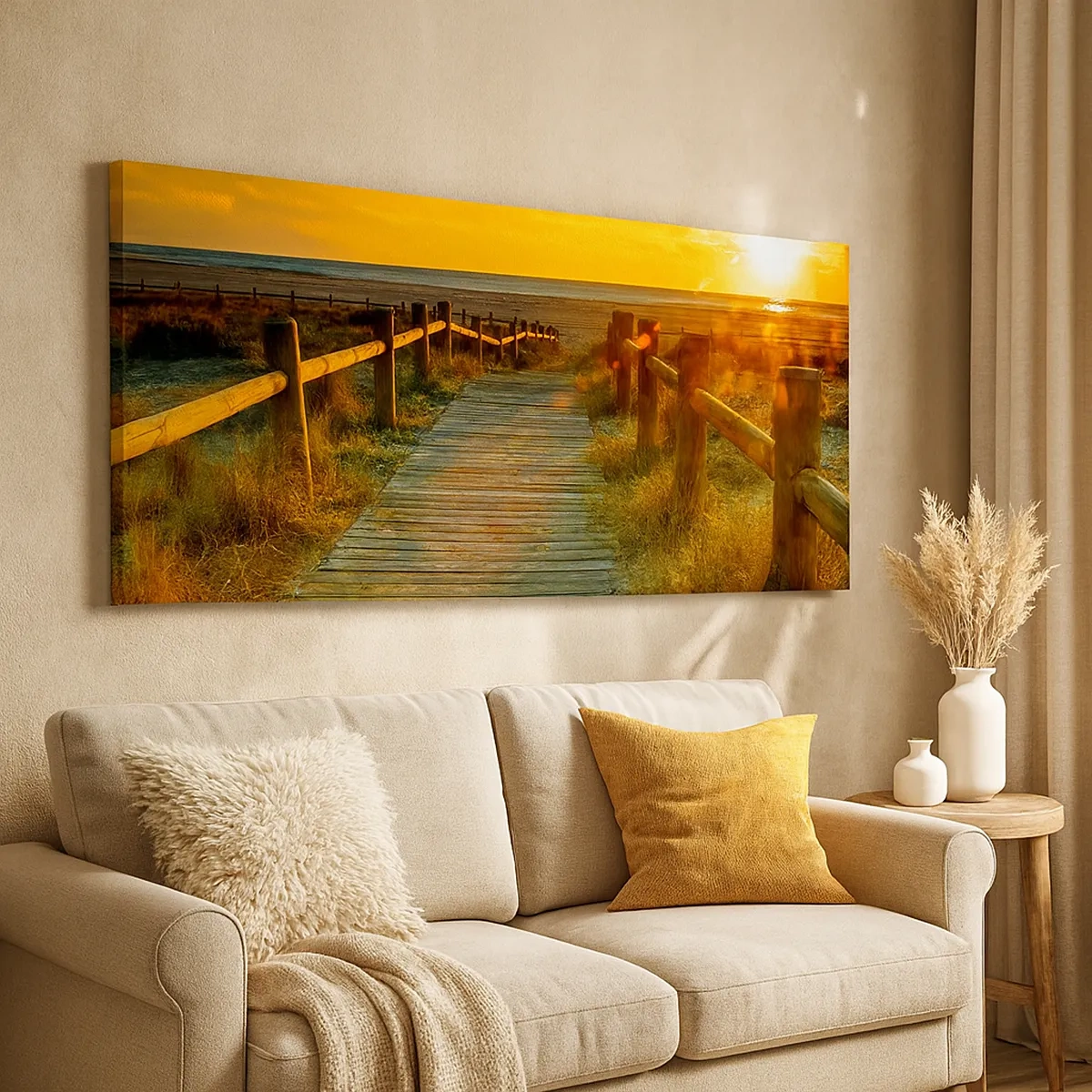 Lærredstryk - Billede på lærred - Badet i gammelt guld - 30x30 cm