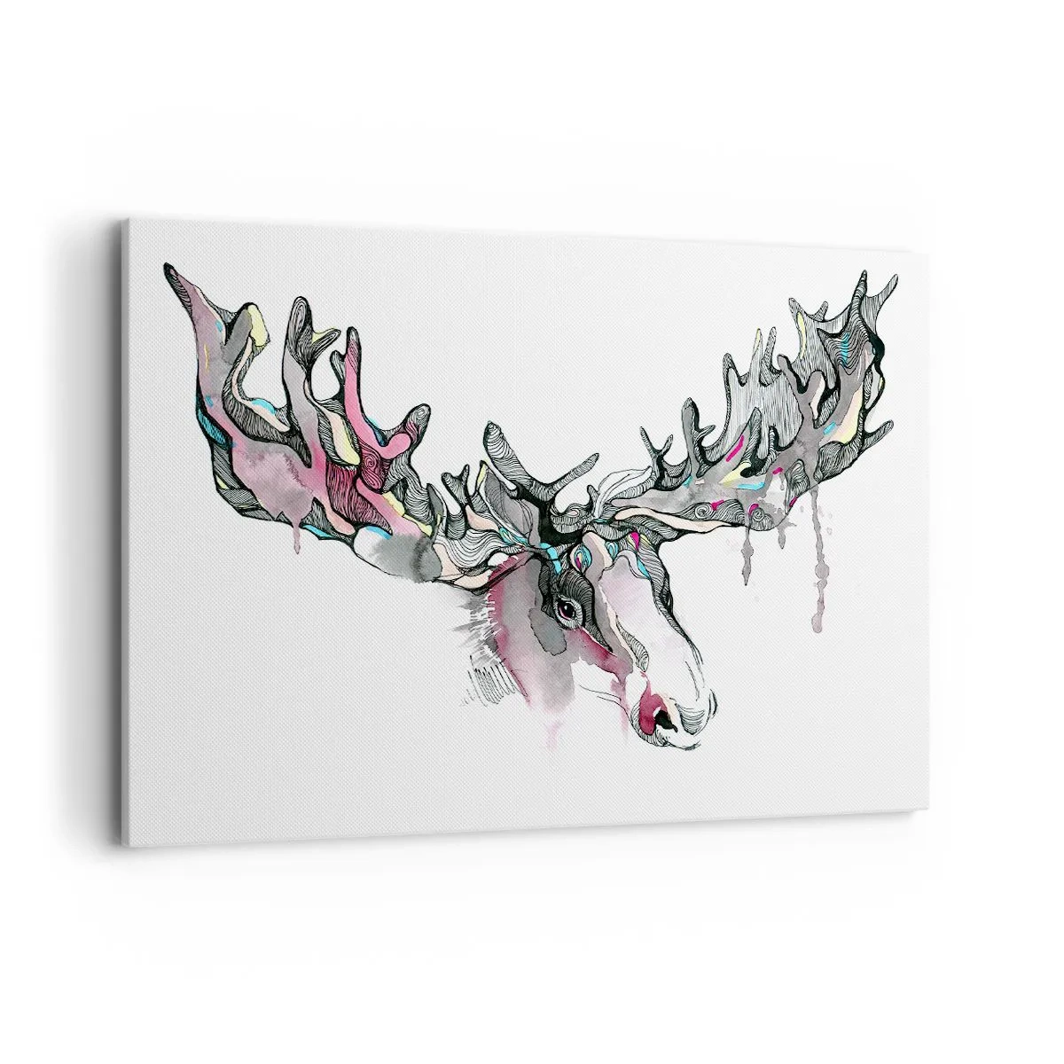 Lærredstryk - Billede på lærred - Kronen på skovens konge - 120x80 cm