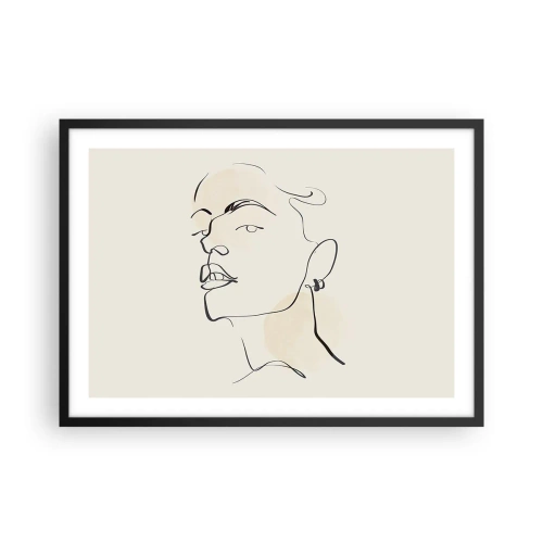 Plakat i sort ramme - Et stolt blik - 70x50 cm