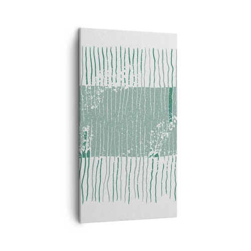 Lærredstryk - Billede på lærred - Marin abstraktion - 45x80 cm