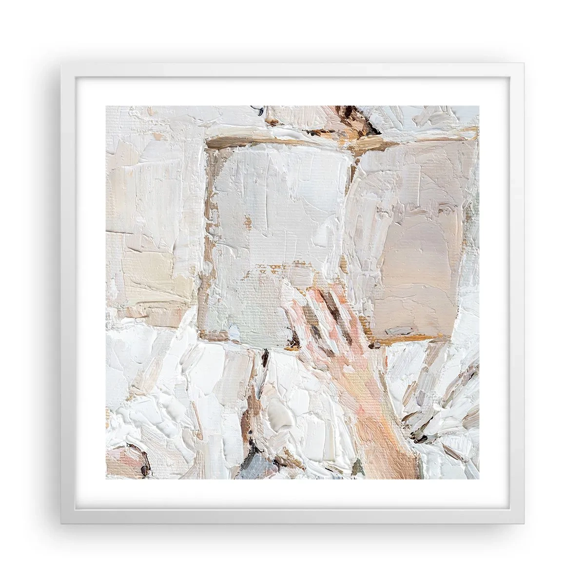 Plakat i hvid ramme - I en anden verden - 50x50 cm