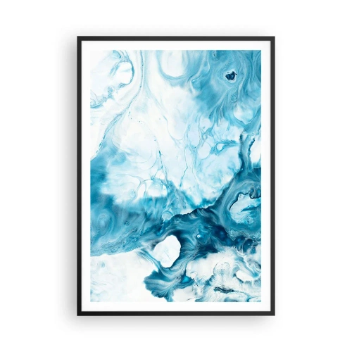 Plakat i sort ramme - Blå koncert - 70x100 cm