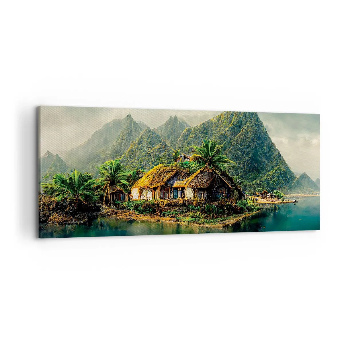 Lærredstryk - Billede på lærred - Tropisk paradis - 120x50 cm