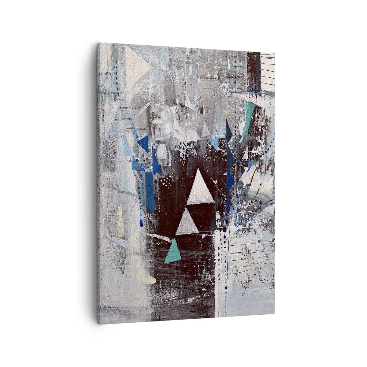 Lærredstryk - Billede på lærred - Overordnet rækkefølge af trekanter - 50x70 cm