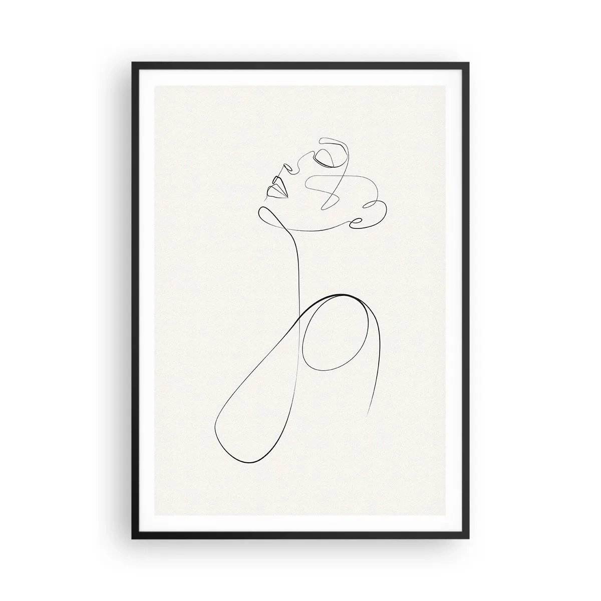 Plakat i sort ramme - Sløjfet i drømme - 70x100 cm