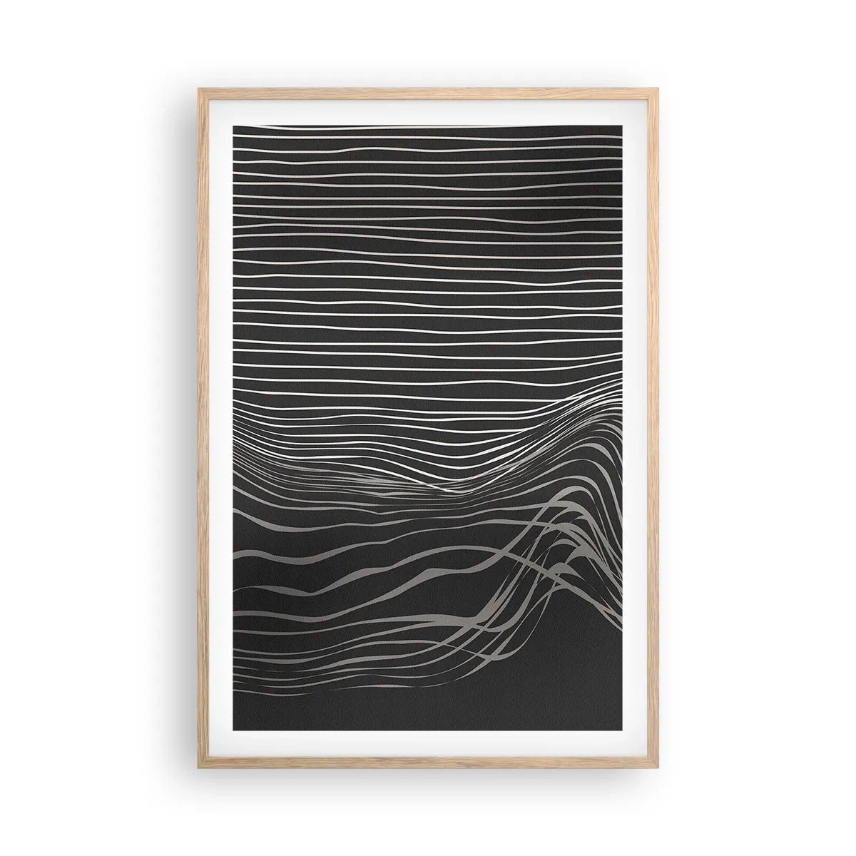 Plakat i ramme af lyst egetræ - Rytme og accent - 61x91 cm