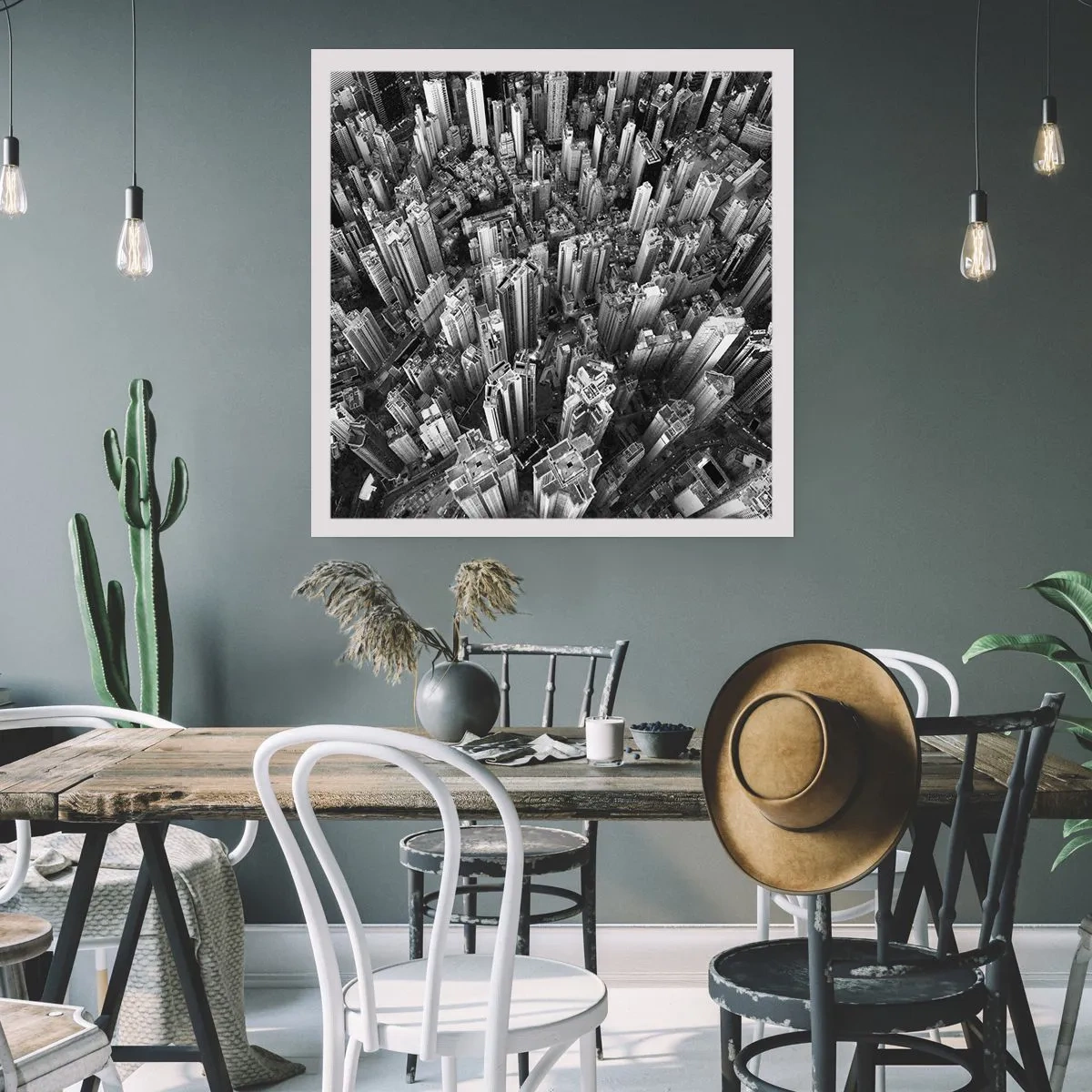 Plakat - Stadig højere og højere - 40x40 cm