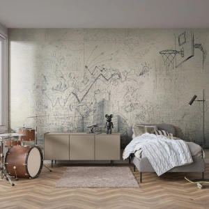 Fototapet Premium Sand - Mit vidunderlige byliv - Graffiti, Stykke, Grafik - 300x210 cm