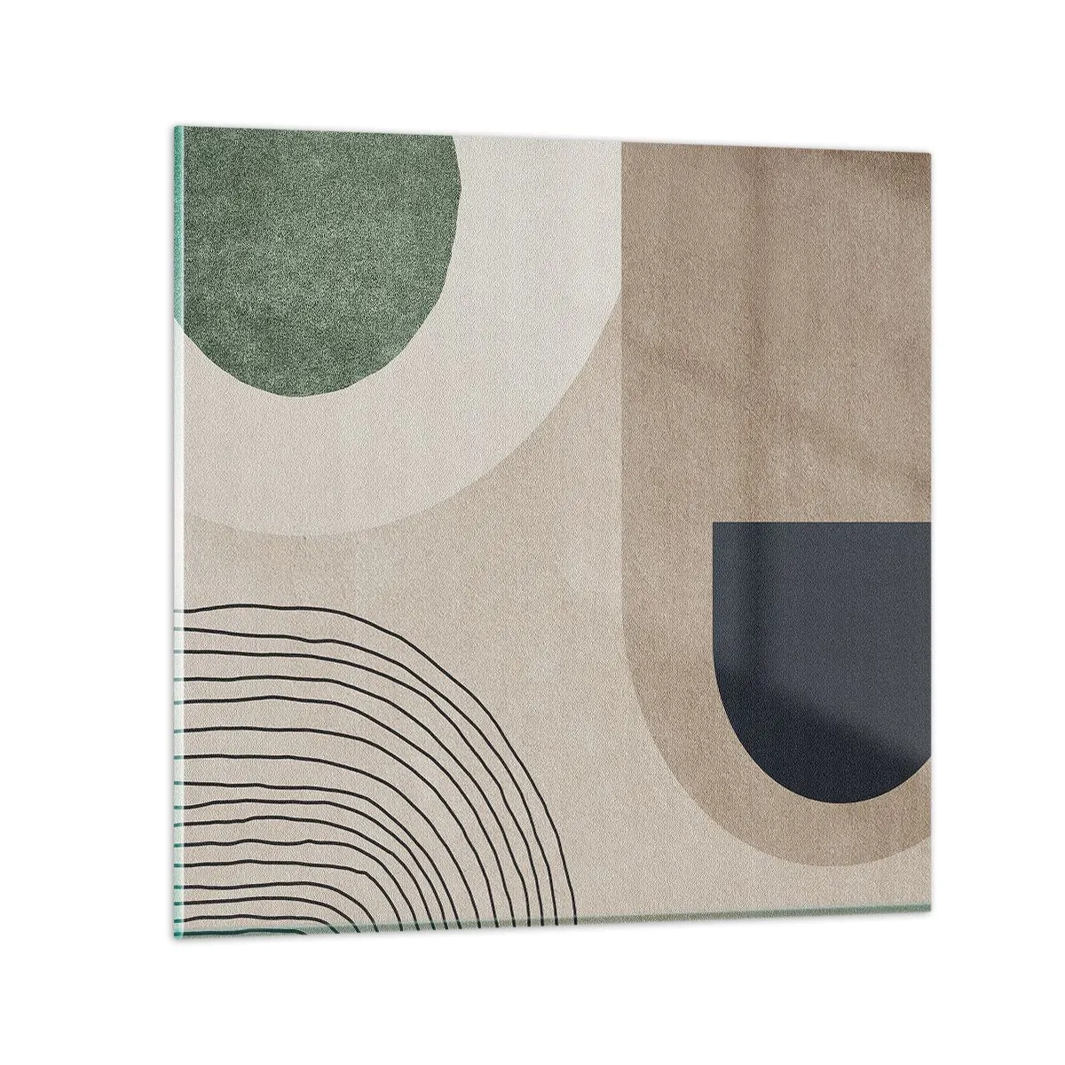 Billede på glas - Blidheden i en oval - 40x40 cm