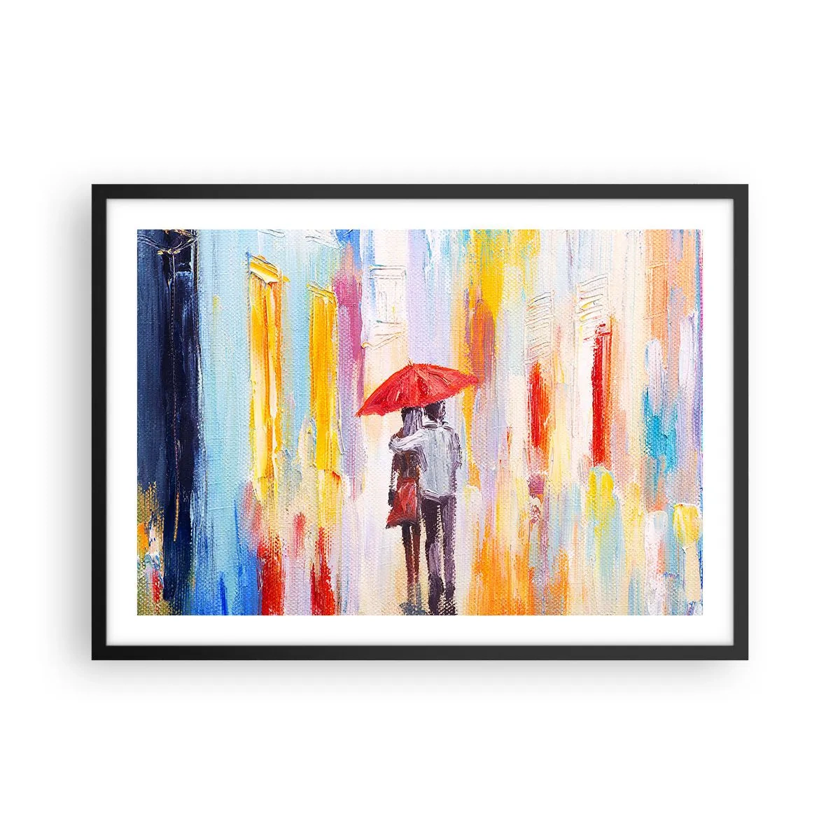 Plakat i sort ramme - Lad det regne mere - 70x50 cm