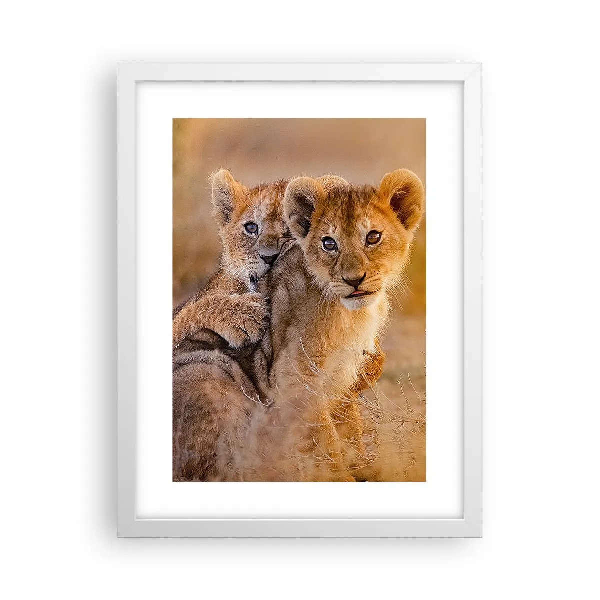 Plakat i hvid ramme - Forstyr ikke! Vi har det sjovt - 30x40 cm