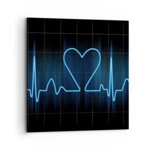 Lærredstryk - Billede på lærred - I hjertets rytme - 70x70 cm