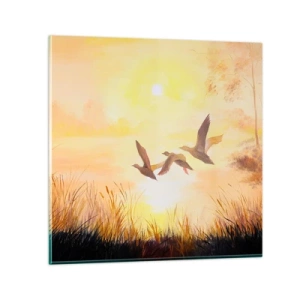 Billede på glas - Starten på en lang rejse - 30x30 cm