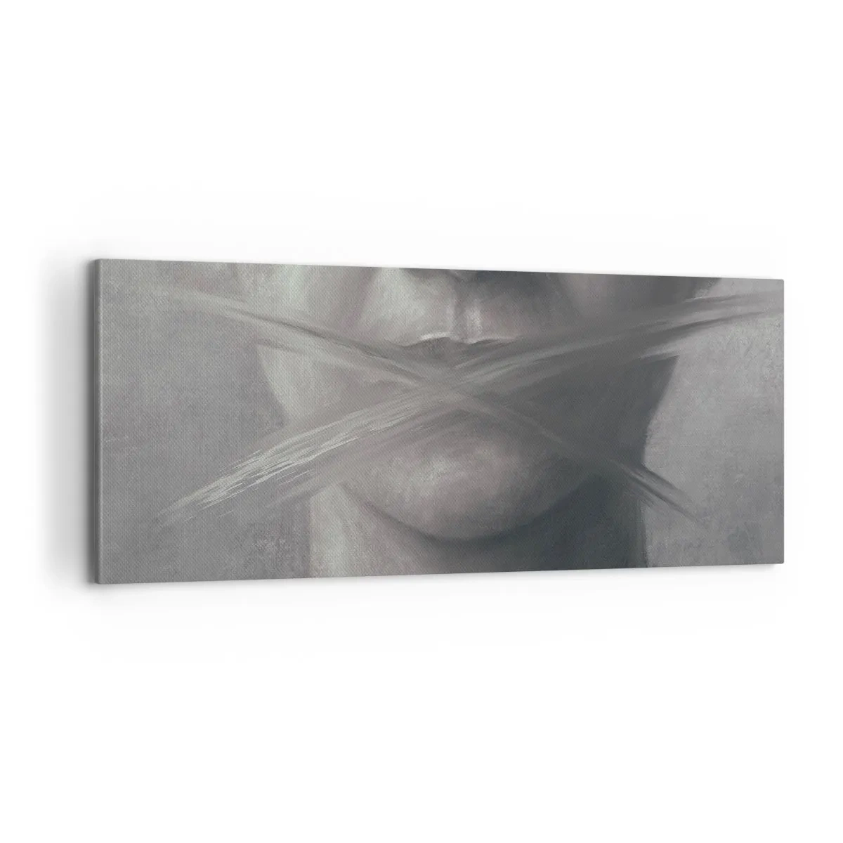Lærredstryk - Billede på lærred - Ikke et ord - 100x40 cm