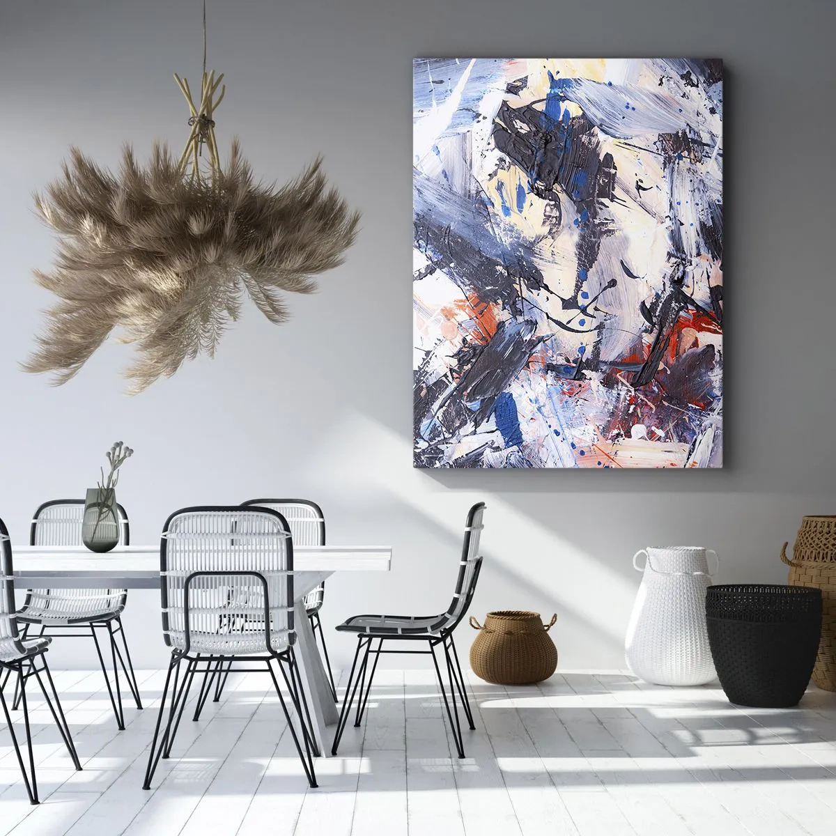 Lærredstryk - Billede på lærred - Abstraktionens vanvittige dans - 50x70 cm