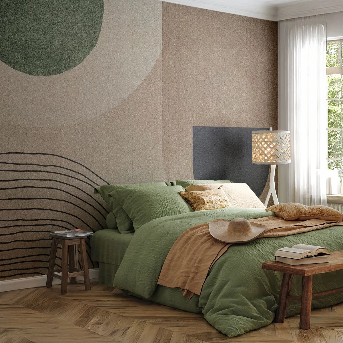 Fototapet Premium Sand - Blidheden i en oval - Minimalisme, Stykke, Abstraktion - 300x210 cm
