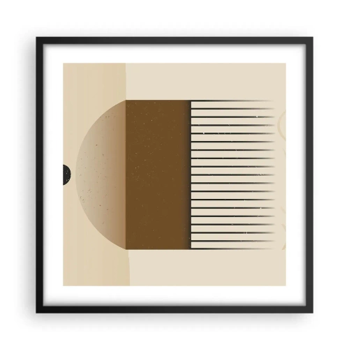 Plakat i sort ramme - Forskellige stater - 50x50 cm
