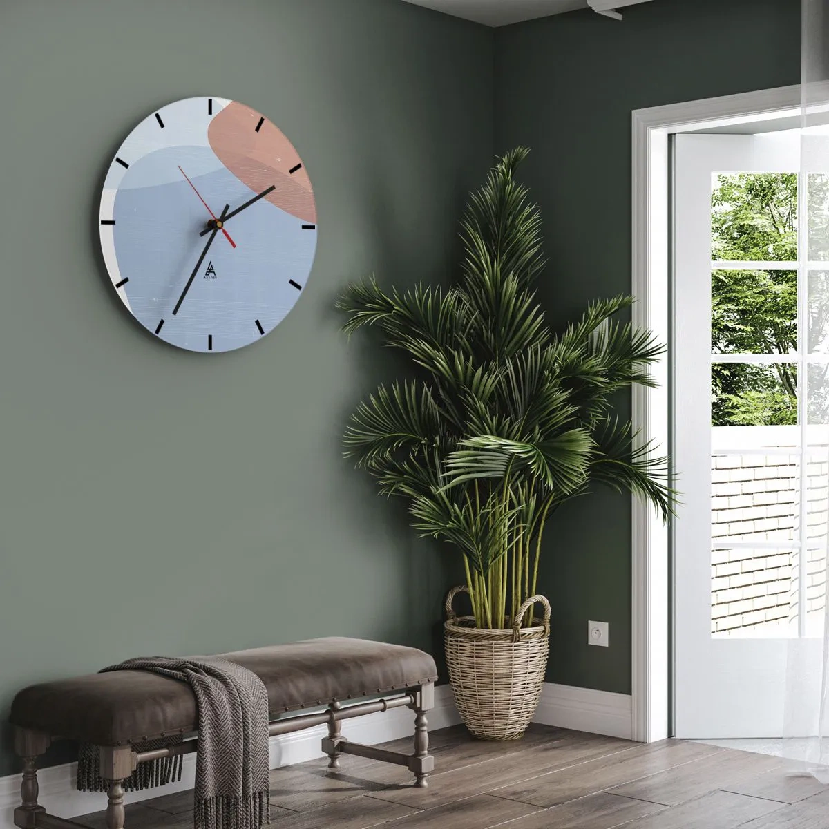 Vægur, Uret - Pastelfarvede relationer - 40x40 cm