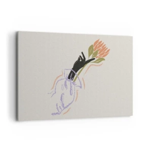 Lærredstryk - Billede på lærred - En søsterlig berøring - 120x80 cm