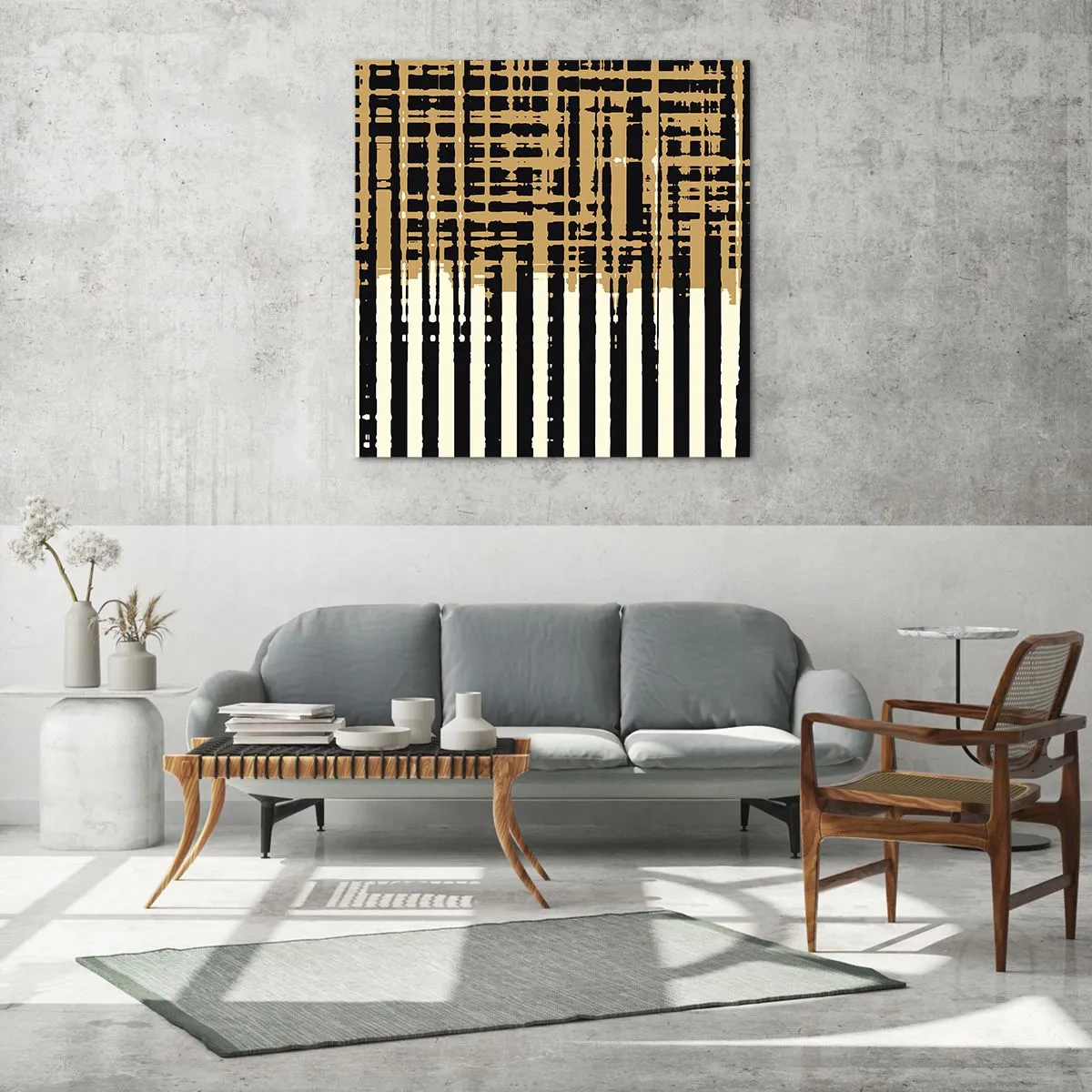 Billede på glas - Arkitektonisk abstraktion - 30x30 cm