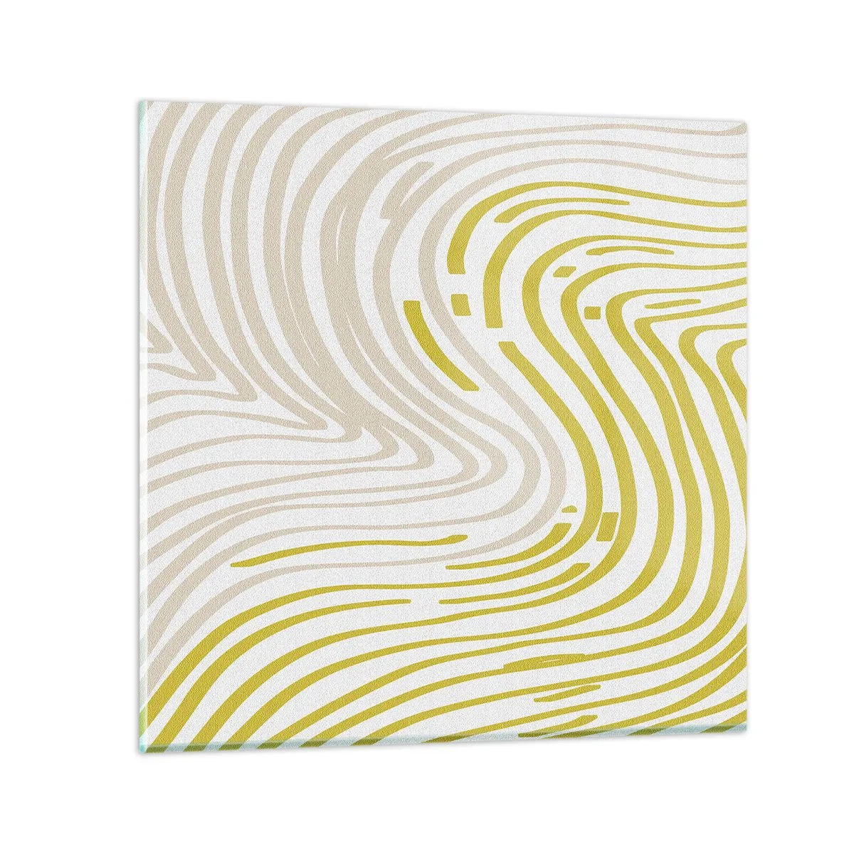 Billede på glas - Komposition med et blidt sving - 40x40 cm