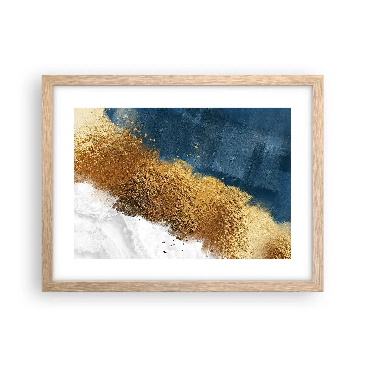 Plakat i ramme af lyst egetræ - Sommerens farver - 40x30 cm